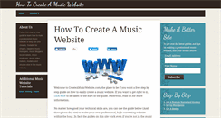 Desktop Screenshot of createamusicwebsite.com