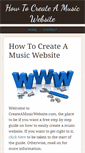 Mobile Screenshot of createamusicwebsite.com
